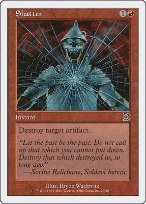 Shatter card from Deckmasters Garfield vs Finkel