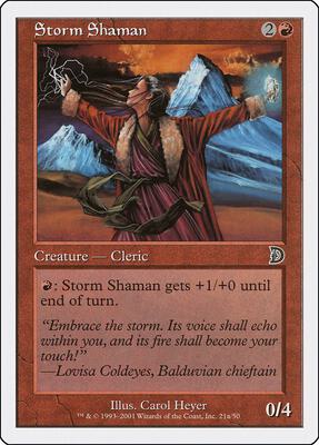 Storm Shaman (21a) card from Deckmasters Garfield vs Finkel
