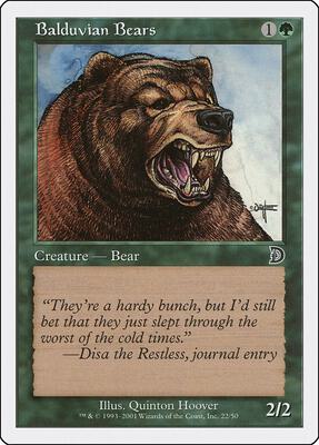 Balduvian Bears card from Deckmasters Garfield vs Finkel