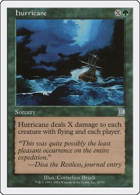 Hurricane card from Deckmasters Garfield vs Finkel