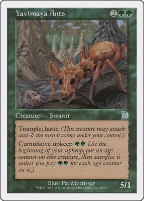Yavimaya Ants card from Deckmasters Garfield vs Finkel