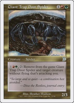 Giant Trap Door Spider card from Deckmasters Garfield vs Finkel