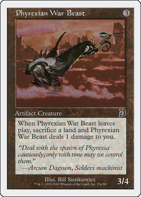 Phyrexian War Beast (37a) card from Deckmasters Garfield vs Finkel