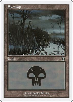 Swamp (42) card from Deckmasters Garfield vs Finkel