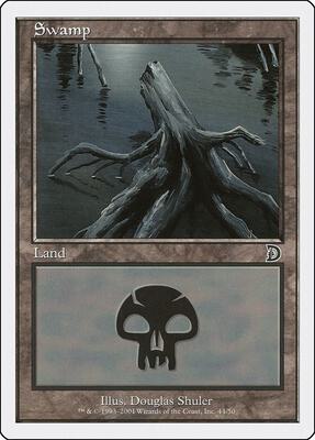 Swamp (44) card from Deckmasters Garfield vs Finkel
