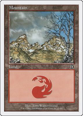 Mountain (47) card from Deckmasters Garfield vs Finkel