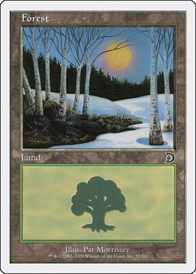 Forest (50) card from Deckmasters Garfield vs Finkel