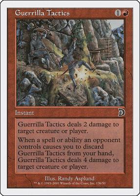 Guerrilla Tactics (13b) card from Deckmasters Garfield vs Finkel