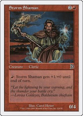 Storm Shaman (21b) card from Deckmasters Garfield vs Finkel