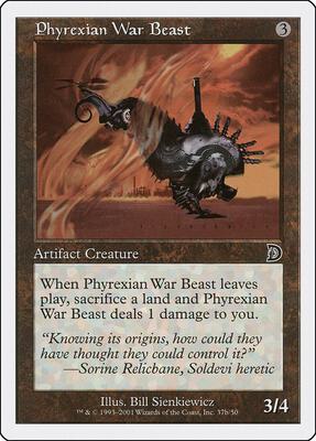 Phyrexian War Beast (37b) card from Deckmasters Garfield vs Finkel
