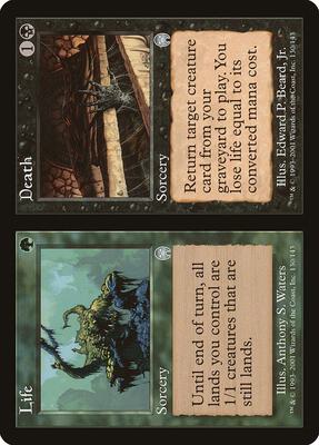 Life // Death card from Apocalypse