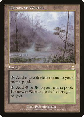 Llanowar Wastes card from Apocalypse
