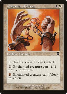 Manacles of Decay card from Apocalypse