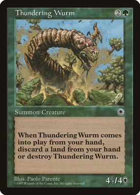 Thundering Wurm card from Portal