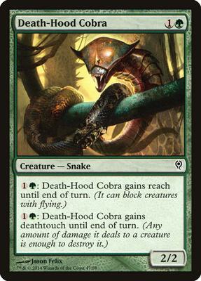 Death-Hood Cobra card from Duel Decks: Jace vs. Vraska
