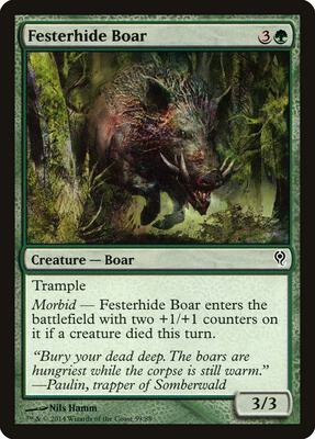 Festerhide Boar card from Duel Decks: Jace vs. Vraska