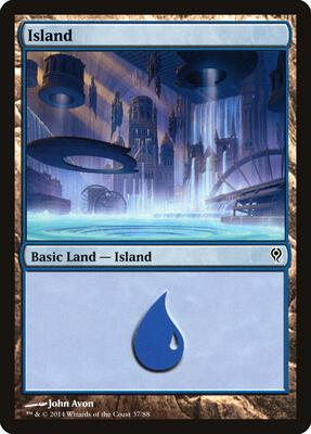 Island (37) card from Duel Decks: Jace vs. Vraska
