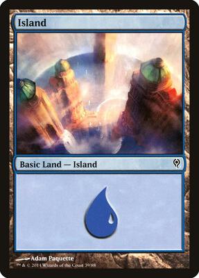 Island (39) card from Duel Decks: Jace vs. Vraska