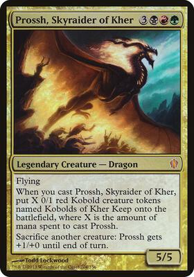 Prossh, Skyraider of Kher (Commander 2013) card from Oversize Cards