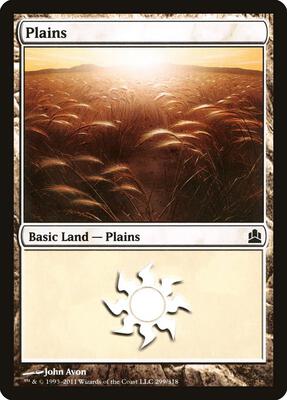 Plains (299) card from Commander