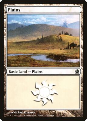 Plains (301) card from Commander