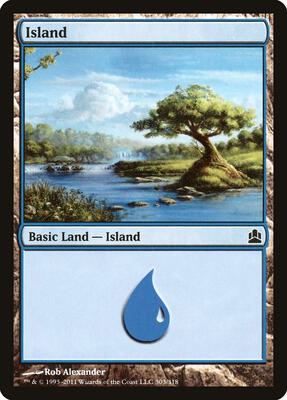 Island (303) card from Commander