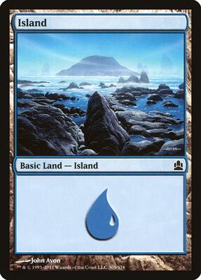 Island (305) card from Commander