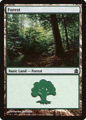 Forest (316) card from Commander