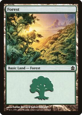 Forest (317) card from Commander