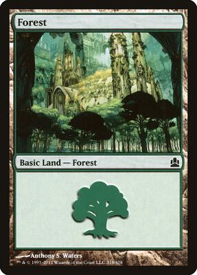 Forest (318) card from Commander