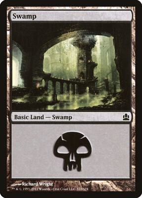 Swamp (310) card from Commander