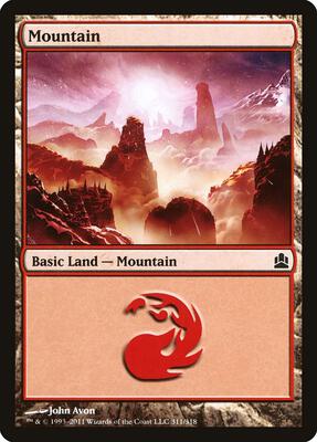 Mountain (311) card from Commander