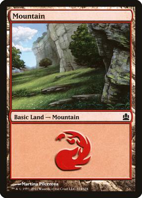 Mountain (314) card from Commander