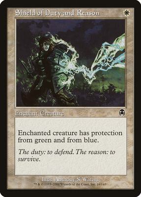 Shield of Duty and Reason card from Apocalypse