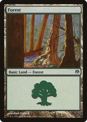 Forest (71) card from Duel Decks: Phyrexia vs. the Coalition