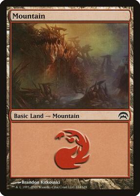 Mountain (164) card from Planechase