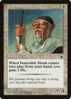 Venerable Monk card from Portal