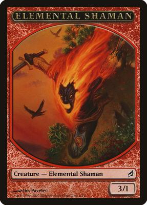 Elemental Shaman Token card from Lorwyn
