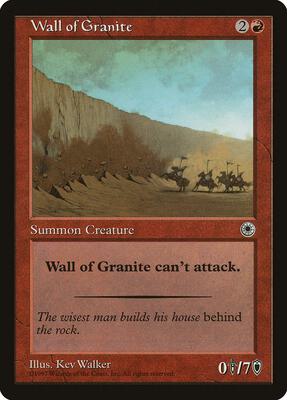 Wall of Granite card from Portal