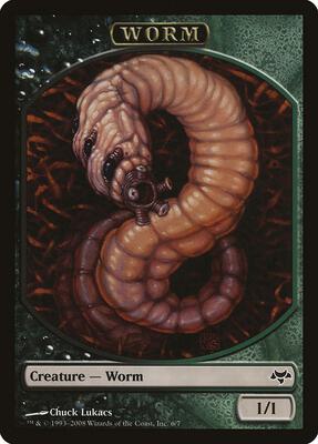 Worm Token card from Eventide