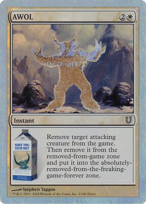 AWOL (Alternate Foil) card from Unhinged