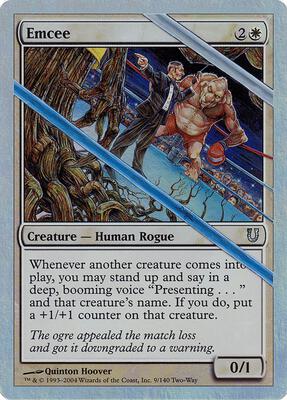 Emcee (Alternate Foil) card from Unhinged