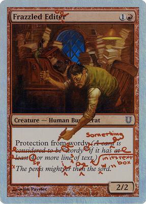 Frazzled Editor (Alternate Foil) card from Unhinged