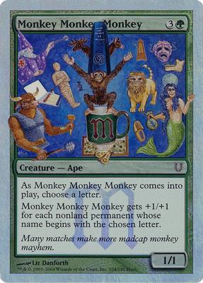 Monkey Monkey Monkey (Alternate Foil) card from Unhinged