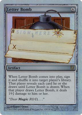Letter Bomb (Alternate Foil) card from Unhinged
