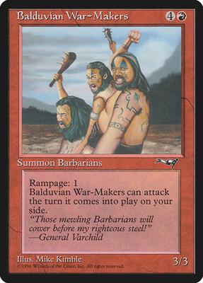 Balduvian War-Makers (Gen. Varchild Flavor) card from Alliances