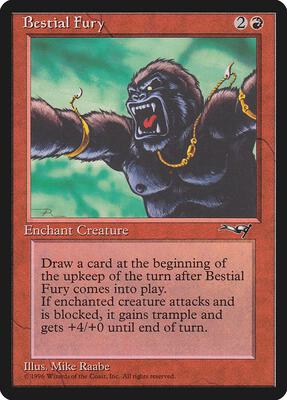Bestial Fury (Facing Left) card from Alliances