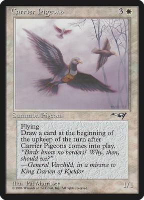 Carrier Pigeons card from Alliances