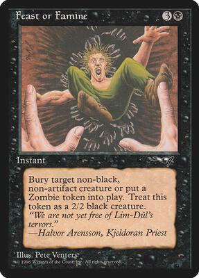 Feast or Famine (Falling into Pit) card from Alliances