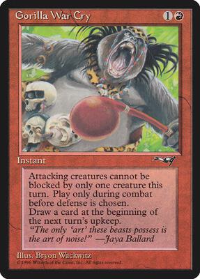 Gorilla War Cry (Red Club) card from Alliances